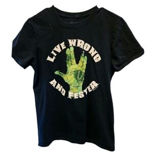 Kreepsville 666 Black Live Wrong and Fester T Shirt SZ S